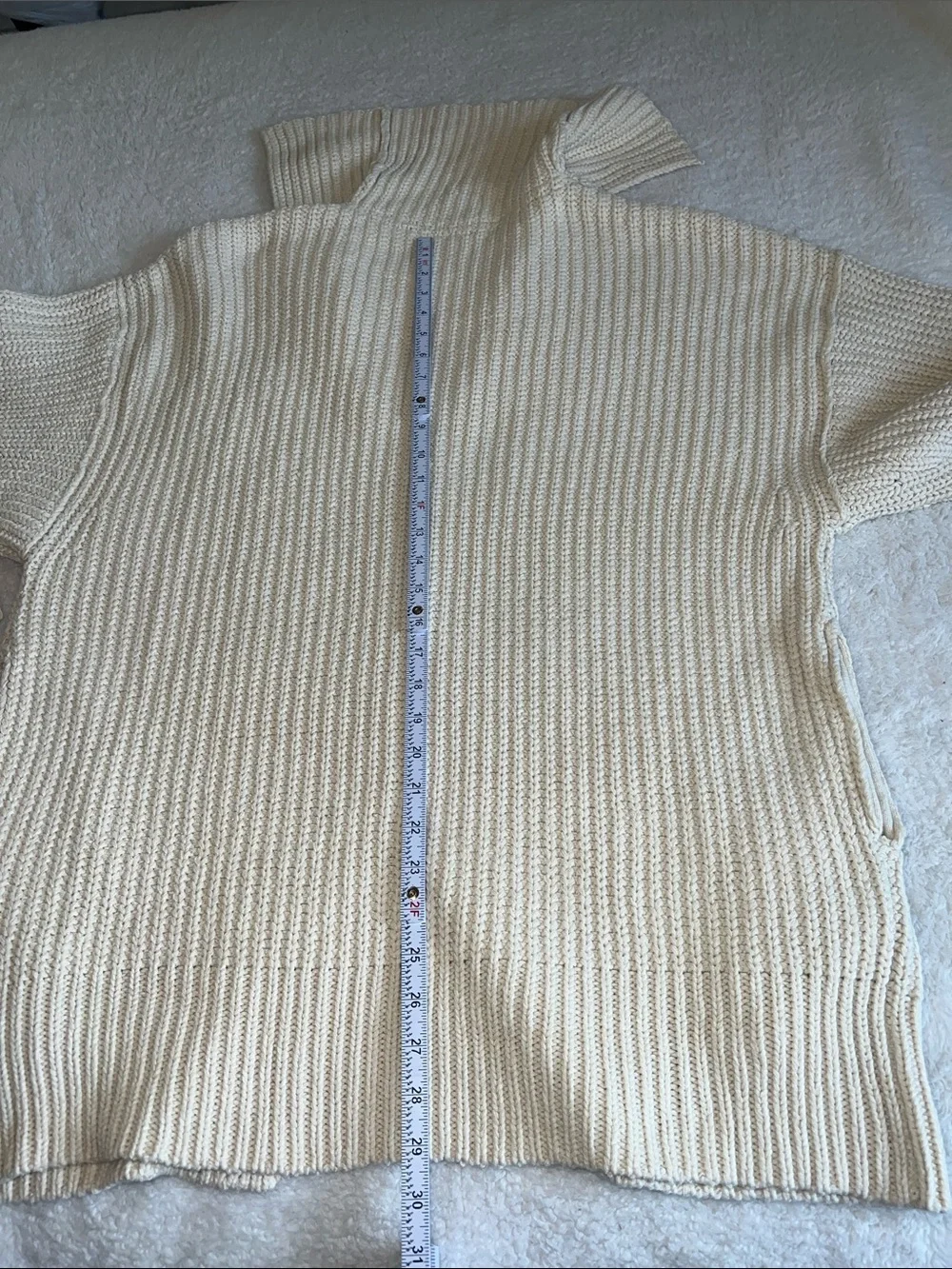 Free People Swim Too Deep Chunky Knit Slouchy Cardigan Boho M NWT